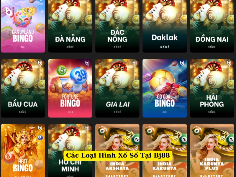 các loại hình xổ số bj88